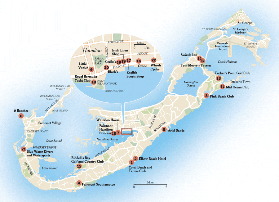 Bermuda stadte Map